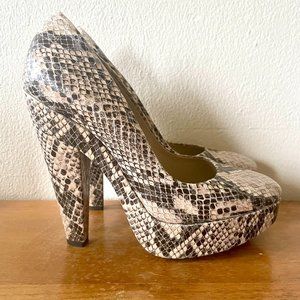 Stella McCartney faux snakeskin platform pumps, IT 38, US 7/7.5